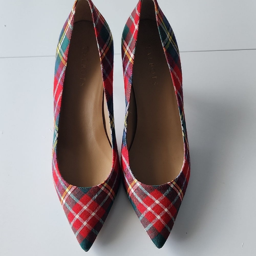 Talbots Red and Green Heels Classic Style